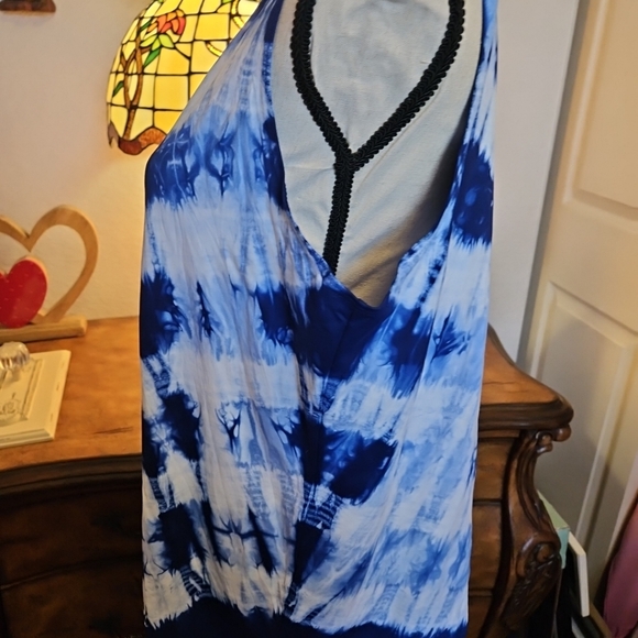 NWT Chico's size 3 (16) Blue & White Tank Top - Picture 2 of 4